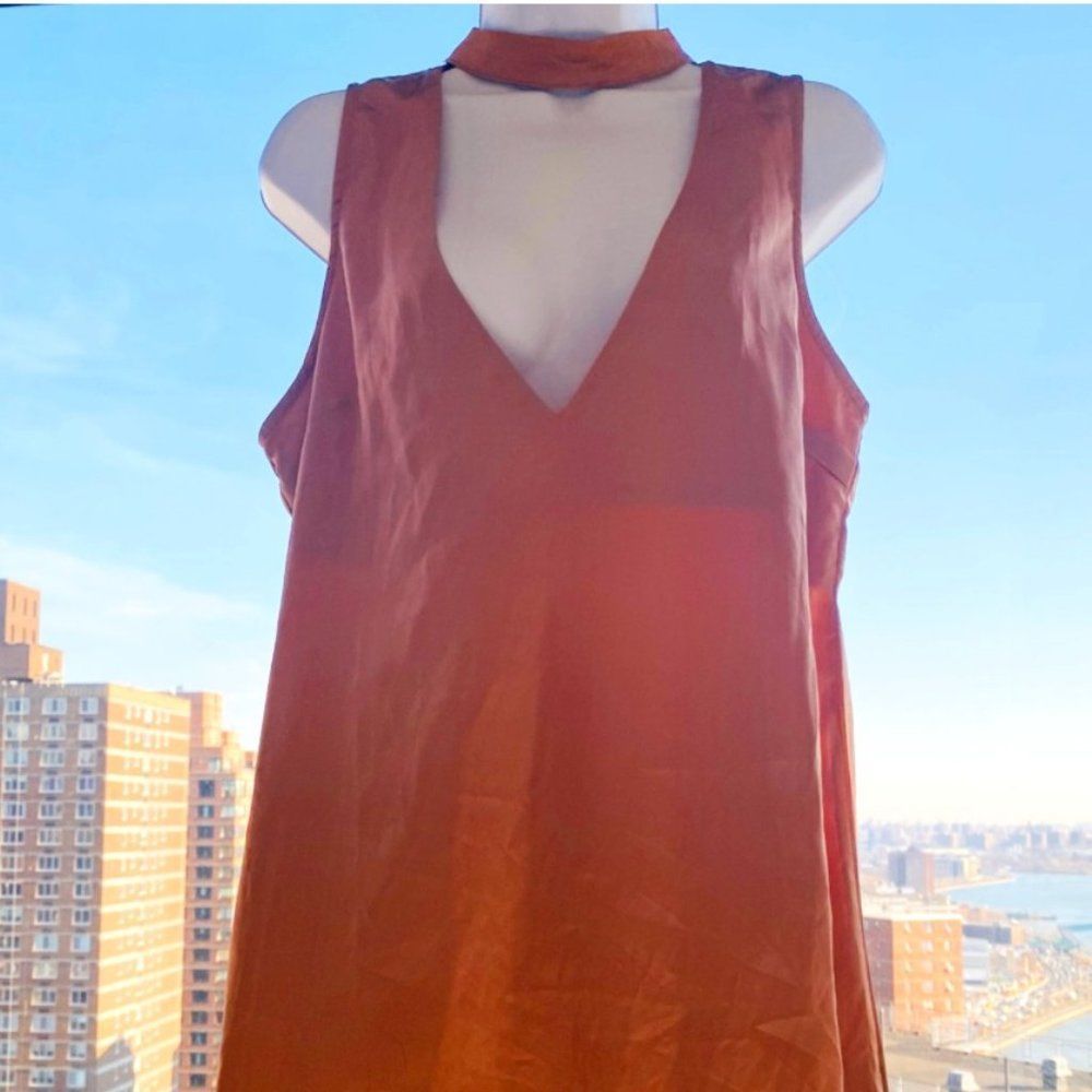 Missguided Rose Gold Choker Dress Size 8 NWOT